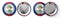 Belize - round badges with country flag on white background