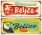 Belize summer holiday destination sign layout