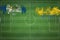 Belize vs Gabon Soccer Match, national colors, national flags, soccer field, football game, Copy space