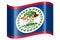 Belize - waving country flag, shadow