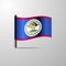 Belize waving Shiny Flag design vector