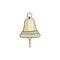 Bell digital art yellow bell of ship shabby style drawing illutration color texture similar on white background