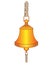 Bell. Golden metal ship bell - vector full color picture. Ship bell for signaling.