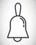 Bell handbell vector illustration line art icon