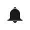 Bell icon vector. Notification and alarm symbol. Flat shape application interface sign button. Decoration logo.