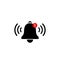 Bell linear vector icon. Notification icon on white. Vector illustration
