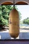 A bell made of bombs in a pavilion at Wat Mae La Nuea temple, Phrae Province, Thailand. Publie Domain