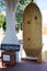 A bell made of bombs in a pavilion at Wat Mae La Nuea temple, Phrae Province, Thailand. Publie Domain