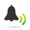 Bell notification alarm ringing bell sounds wave icon vector illustrations