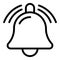 Bell notification sound icon, outline style