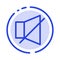 Bell, Off, Silent, Twitter Blue Dotted Line Line Icon