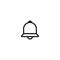 Bell outline icon vector, Alarm, notification icon.