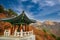Bell Pavilion at Guknyeongsa Temple from Bukhan Mountain.