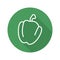 Bell pepper flat linear long shadow icon