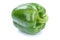 Bell pepper green paprika fresh vegetable isolated on white