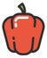 Bell pepper icon. Juicy sweet red vegetable