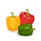 Bell pepper icons set
