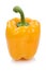 Bell pepper paprika yellow side view vegetable isolated on white