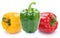 Bell pepper peppers paprika paprikas colorful vegetable isolated