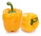 Bell pepper peppers paprika paprikas yellow vegetable isolated o