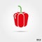 Bell pepper vegetable vector icon