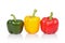 Bell peppers or capsicum isolated on white background