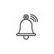 Bell ring outline icon