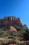 Bell Rock, a red sandstone mountain formation, in the late afternoon on the Courthouse Butte Loop Trail in Sedona