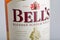 Bell`s blended Scotch Whisky bottle closeup