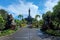 Bell-shaped buildings and statues with Balinese characteristics. Named `Puputan Margarana Renon` Square and `Bajra Sandhi` Mo