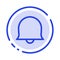 Bell, Sign, Twitter Blue Dotted Line Line Icon