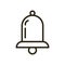 Bell sound alert isolated icon