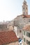 A bell tower above the building in Dubrovnik, Croatia