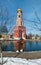 The bell tower of the ascension of David Desert Chekhov district of Russia, historical and cultural monuments of