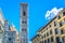 Bell tower of cathedral in Florence, Italy.