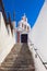 Bell tower of the Catholic Monastery of Dominican Nuns at Fira City in Santorini