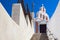 Bell tower of the Catholic Monastery of Dominican Nuns at Fira City in Santorini