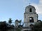 Bell tower of the church of ancient village of Bussana Vecchia (Liguria) - Italy