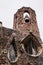 Bell tower of church of Colonia Guell Gaudi Crypt in La Colonia Guell in Barcelona, Spain