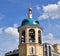 bell tower of Church of the Holy Blessed Cosmas and Damian in Moscow, Russia