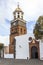 Bell tower of Church Iglesia de Nuestra Senora de Guadalupe in Teguise, Lanzarote, Canary Island