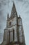 Bell tower of the church Monolith de Saint Emilion. Medieval architecture. Aquitaine, France, Europe