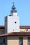 Bell tower of the Church of St Francis of Assisi in Port Grimaud in the Var department of France