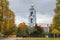 Bell tower of Church in Tsaritsyno park, Moscow, Russia