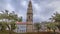 Bell tower of the Clerigos Church in cloudy blue