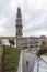 Bell tower of the Clerigos Church, one famous panoramic viewpoint destination of Porto