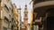 Bell tower at end of 18th century renovated old apartments in Valencia, Spain