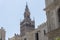 Bell tower Giralda, former minaret of Cathedral church, Seville, Spain