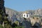 Bell Tower at Guadalest horizontal stock photo