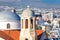 Bell tower of Holy Trinity Agia Triada church. Limassol, Cypru